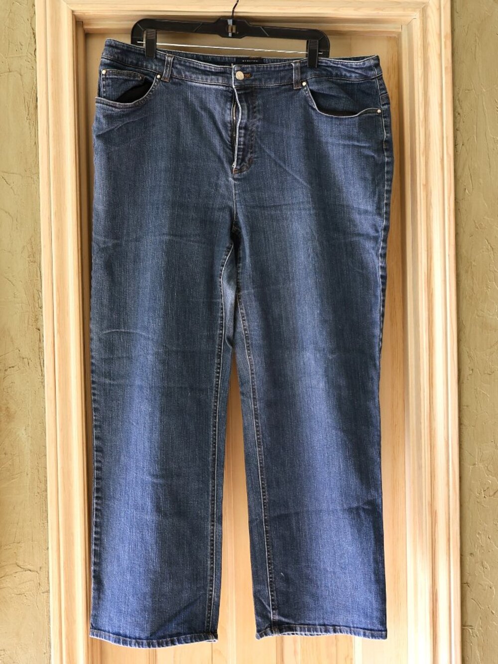 Anne Klein Stretch Classic Blue Denim Size 18W